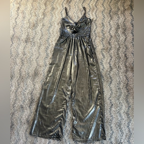 Angie Pants - Angie Shimmering Silver Jumpsuit